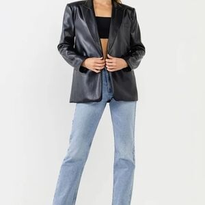 ✨️NWT- Endless Rose Faux Leather Blazer✨️